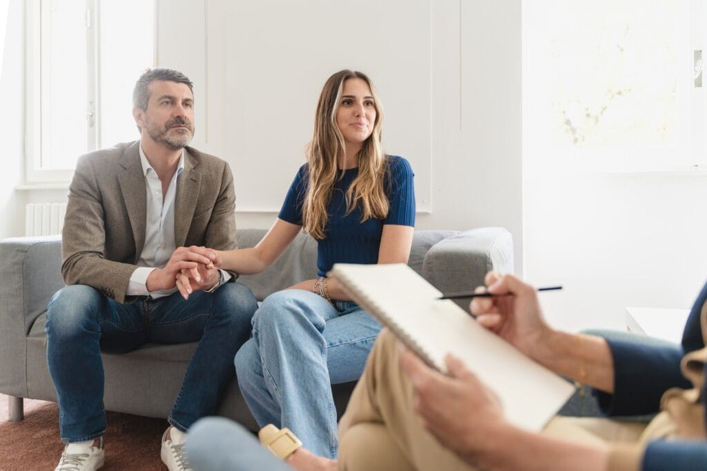 Focused Young Couple in Therapy